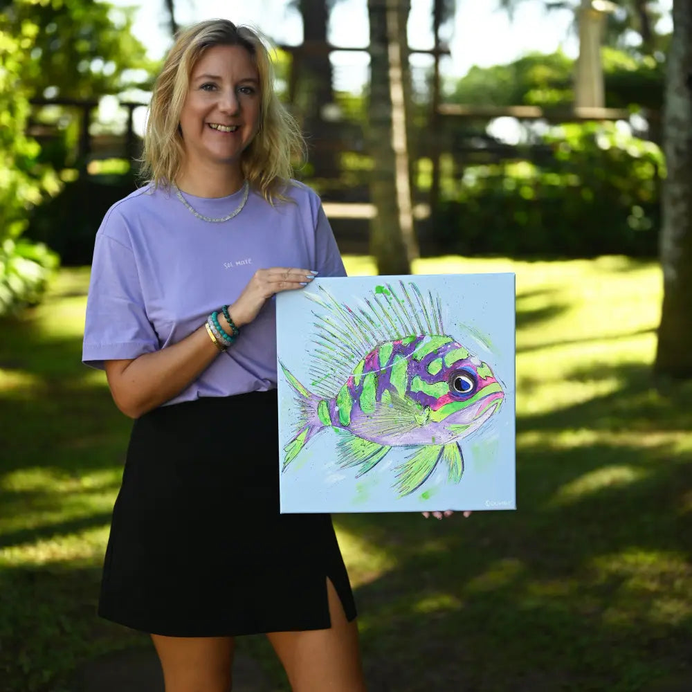 ’Grumpy Fish’ | Fish Painting | Angélique Duhaut | Artist