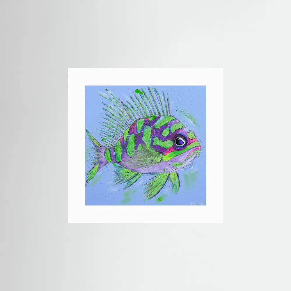 Grumpy Fish - Print on Fine Art Paper